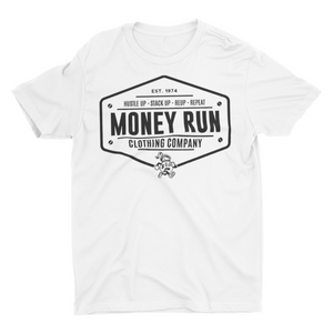 Money Run Badge Tee Black Print (SALE)